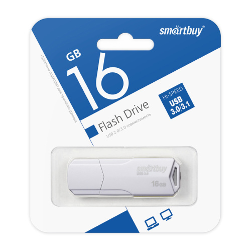 16gb (3.1) usb smartbuy clue белый