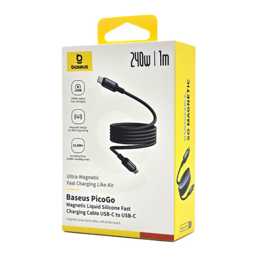 Кабель baseus picogo c/с 240w 1m черный (cb000153)