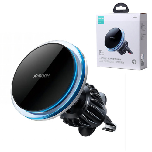 Joyroom jr-zs291 crystal series magnetic suction wireless charging bracket (a12 air outlet hook model) black