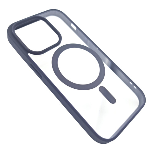 Чехол-силикон #71 clear case magsafe (magnetic) для iphone 14 pro max фиолетовый