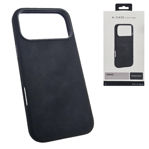 Чехол-крышка kadife alcantara для iphone 17 pro max черный