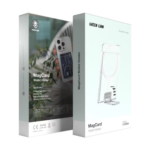 Картхолдер c подставкой green lion magcard gnmgcdhldti серебристый