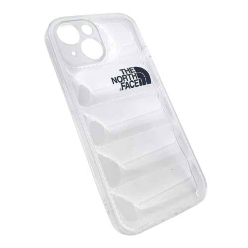Чехол-силикон the north face с закрытой камерой для iphone 14 прозрачный