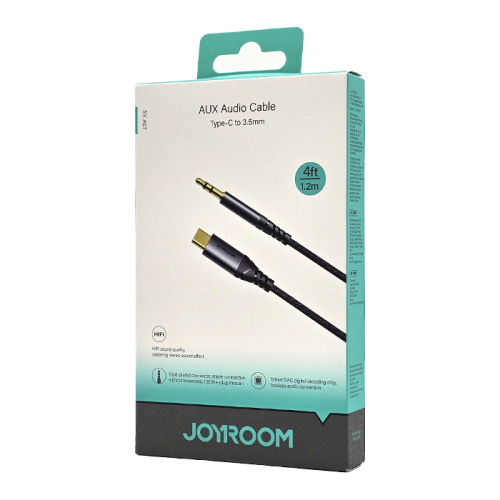 Шнур aux joyroom 3.5/type-c sy-a07 черный