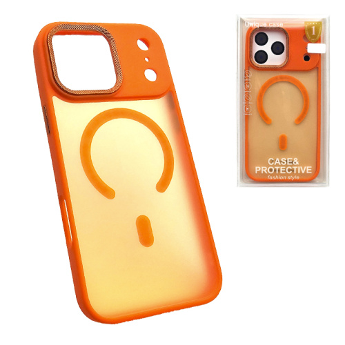 Чехол-крышка unique magsafe для iphone 17 pro оранжевый