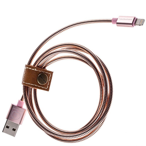 Кабель usb wuw x06 micro 1м розовое золото