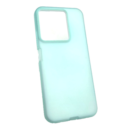 Чехол-крышка knit transparent для xiaomi redmi 15c бирюзовый