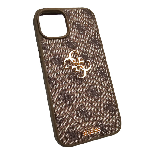 Чехол-крышка guess для iphone 15 коричневый