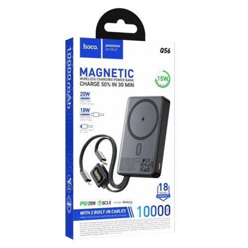 Пзу hoco q56 10000mah (pd20w) серый