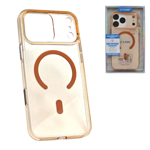 Чехол-крышка #66 j-case crystal iphone 17 pro оранжевый