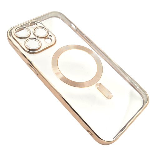 Чехол силикон kstdesign magsafe для iphone 14 pro max золотой