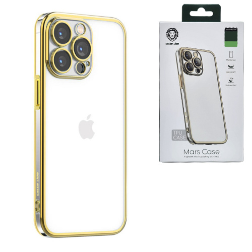 Чехол-крышка green lion mars electroplating tpu case для iphone 14 pro max золотой