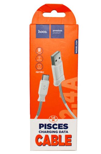 Кабель usb hoco x24 type-c 1m белый