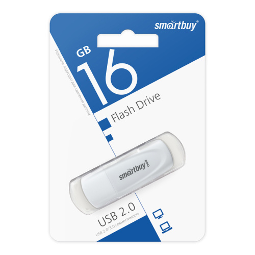 16gb usb smartbuy scout белая