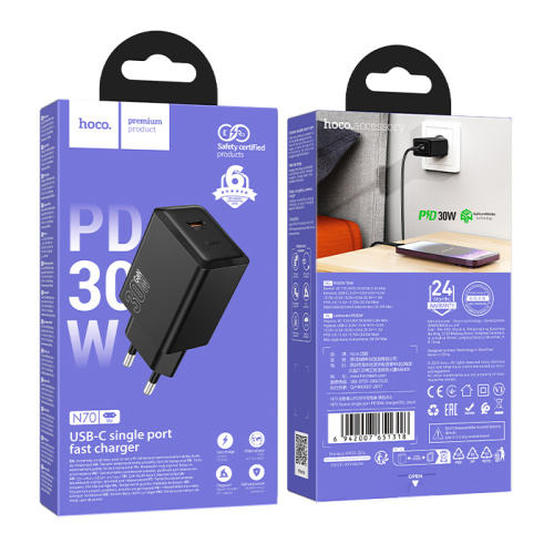 Сзу hoco n70 (pd30w) черное