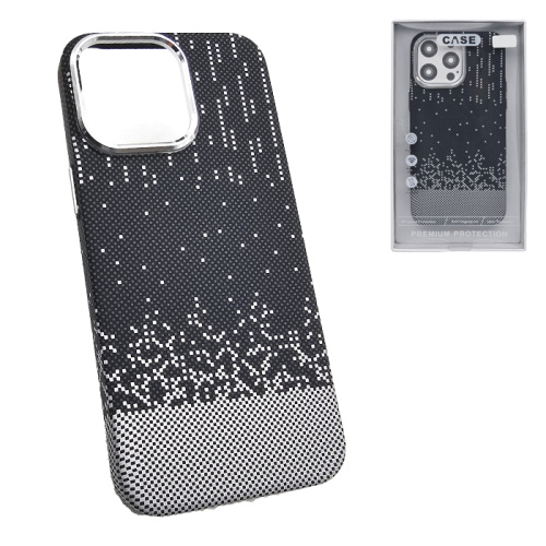 Чехол-крышка #25 (magsafe) для iphone 14 pro pixel черно-белый