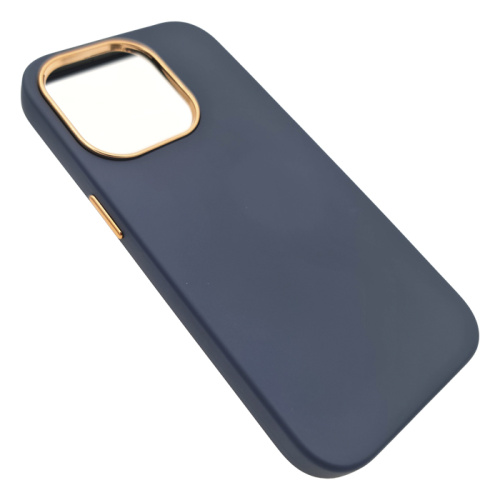 Чехол-крышка leather case для iphone 14 pro космос