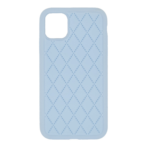 Чехол-крышка silicone case стеганый для iphone 11 pro max голубой