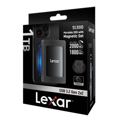 Ssd 1tb usb 3.2 lexar sl500 (2000 mb/s) черный