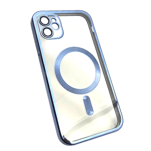 Чехол силикон magnetic iphone 11 голубой