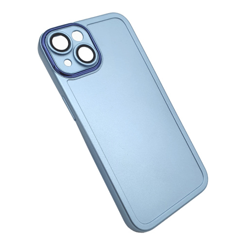 Чехол-силикон ycaden meta с закрытой камерой для iphone 14 голубой