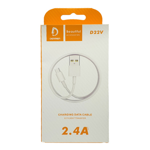 Кабель usb denmen d22v micro 1m белый