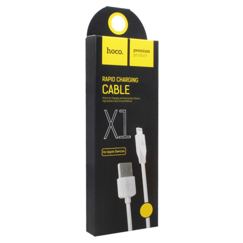 Кабель usb hoco x1 lightning 3m белый