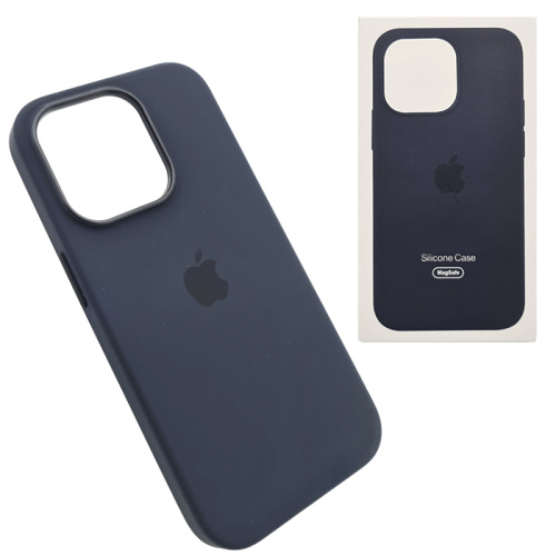 Чехол-крышка silicone case magsafe для iphone 14pro темно-синий