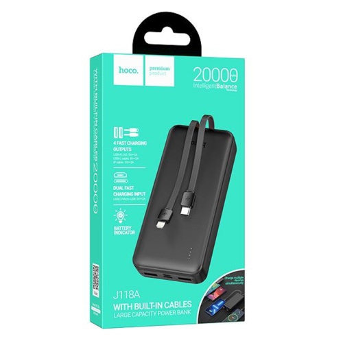 Пзу hoco j118a 20000mah (2a) черный