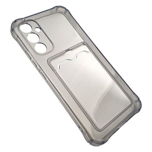 Чехол-силикон card holder Samsung a34 темно-прозрачный