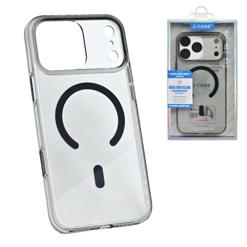 Чехол-крышка #66 j-case crystal iphone 17 pro max черный