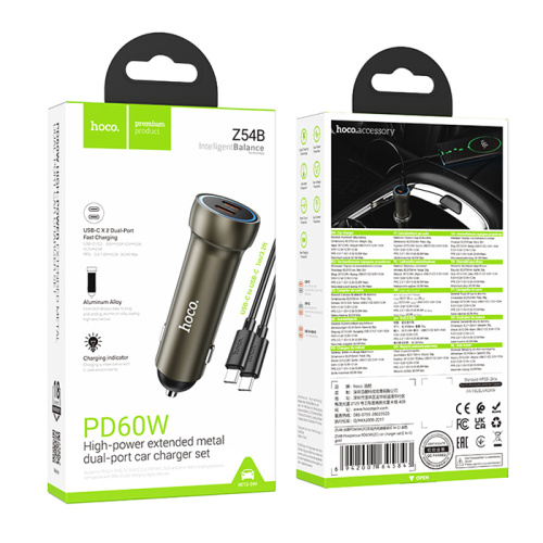 Азу hoco z54b type-c на type-c (60w) серый