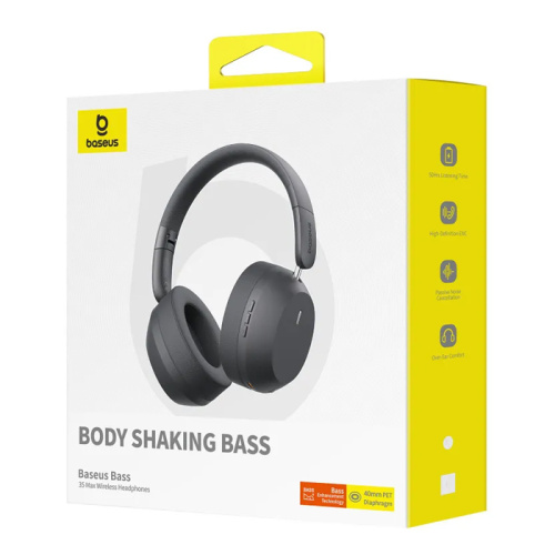 Беспроводные наушники baseus bass 35 max черные (a00070800821-00)
