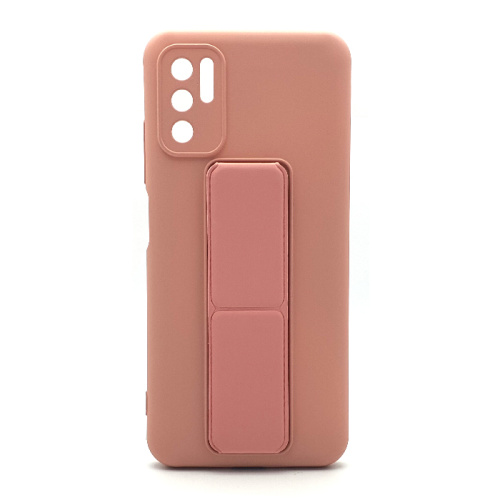 Чехол-силикон матовый с подставкой xiaomi redmi poco m3/m3 pro розовый