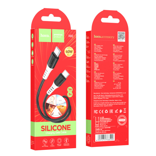 Кабель type-c hoco x82 type-c (60w) черный