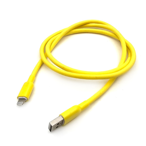 Кабель usb sata x30 lightning желтый