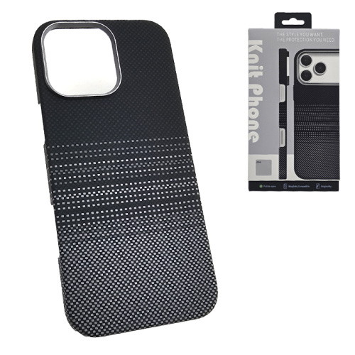 Чехол-крышка knit magsafe (box) для iphone 16 pro moonrise черно-белый
