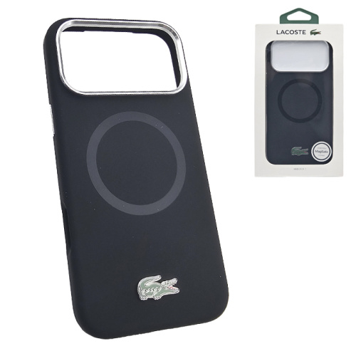 Чехол-крышка #32 lacoste liquid (magsafe) для iphone 17 pro max черный (xslak)
