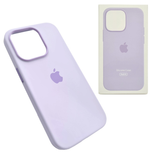 Чехол-крышка silicone case magsafe для iphone 14pro сиреневый