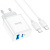 Сзу hoco c105a type-c на type-c (usb/pd20w) белое Сзу hoco c105a type-c на type-c (usb/pd20w) белое