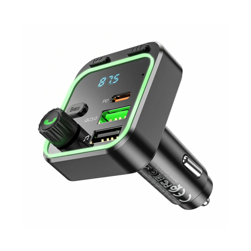 Fm модулятор borofone bc53 (usb/type-c pd20w) черный