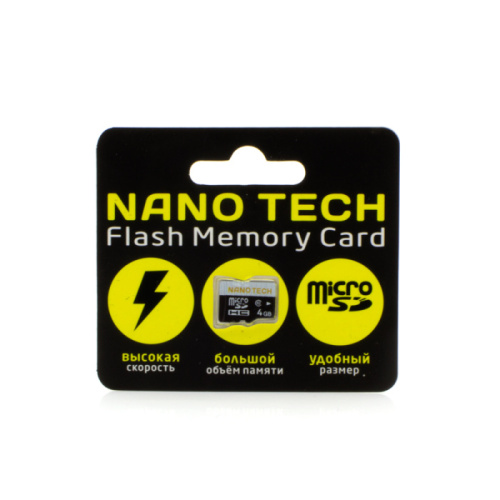 Micro sd 4gb nano tech class6 без адаптера