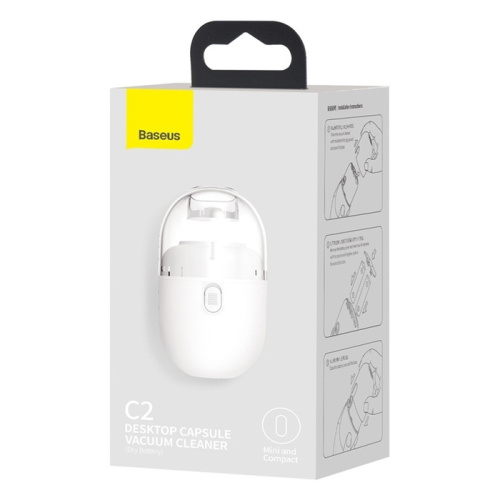 Настольный пылесос baseus c2 dry battery белый
