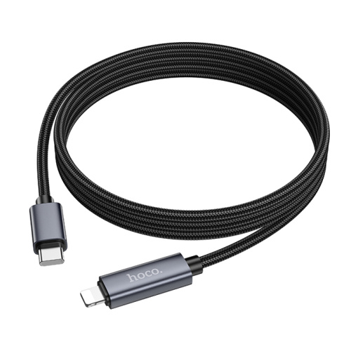 Кабель type-c hoco x112 lightning 27w черный