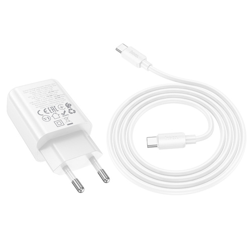 Сзу hoco n63 type-c/type-c (pd30w+qc3.0) белое