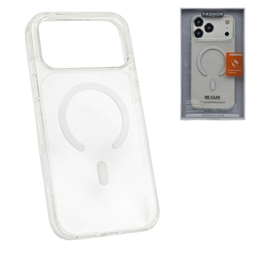 Чехол-крышка #48 glass (magsafe) для iphone 17 pro прозрачный
