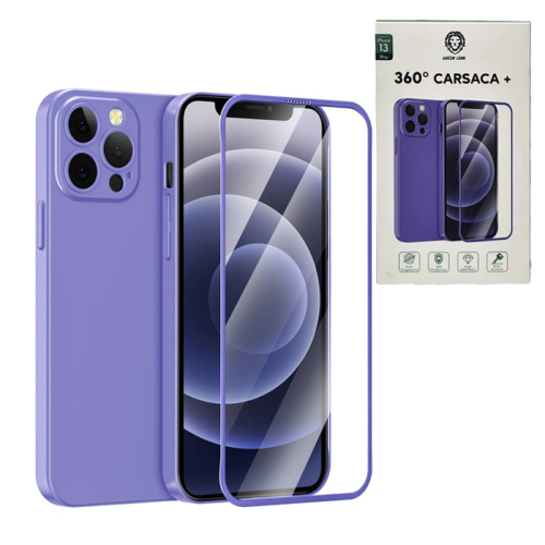 Чехол-крышка green lion 360 carsaca plus для iphone 13 pro max - light фиолетовый