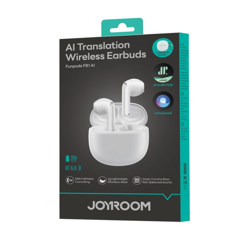 Блютуз гарнитура joyroom jr-fb1 белые