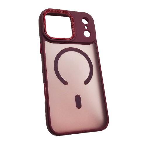 Чехол-крышка #83 magnetic collection mil-std для iphone 17/18 pro max бордовый
