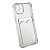 Чехол-силикон card holder iphone 15 plus темно-прозрачный